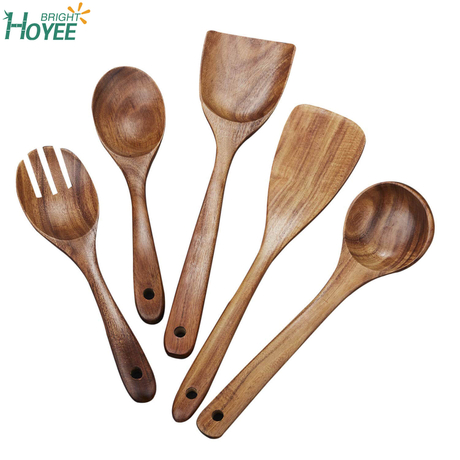 teak utensil set